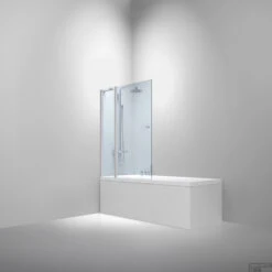 Badwand Van Rijn ST02 Klapwand + Vaste Wand 120x150 Cm Helder Glas 6 Mm Chroom -Duravit Verkoop badwand van rijn st02 klapwand vaste wand 120x150 cm helder glas 6 mm chroom shop