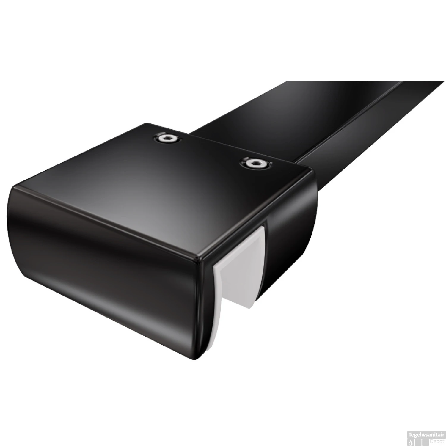 Badwand Van Rijn ST04 Helder Glas 8 Mm 3 Delen Aluminium Zwart Profiel 80x160 Cm 2 Badwand Van Rijn ST04 Helder Glas 8 Mm 3 Delen Aluminium Zwart Profiel 80x160 Cm - Afbeelding 2