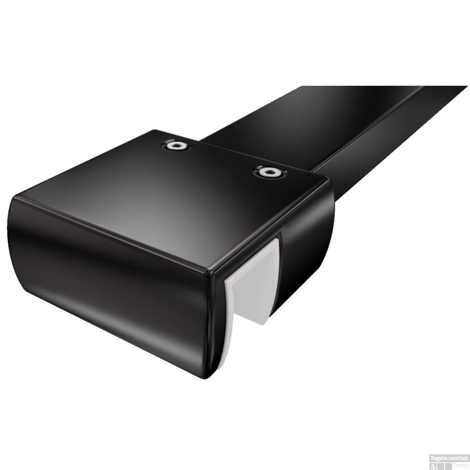 Badwand Van Rijn ST04 Helder Glas 8 Mm Aluminium Zwart Profiel 80x160 Cm 2 Badwand Van Rijn ST04 Helder Glas 8 Mm Aluminium Zwart Profiel 80x160 Cm - Afbeelding 2