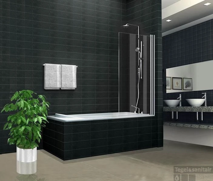 Badwand Wiesbaden Muurprofiel 80x150cm 6mm NANO Coating 2 Badwand Wiesbaden Muurprofiel 80x150cm 6mm NANO Coating - Afbeelding 2