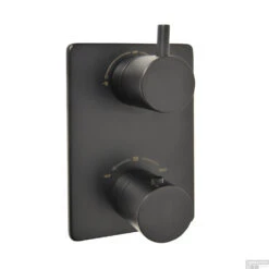 BWS Afbouwdeel Cemal Douche Thermostaat 2Weg Mat Zwart