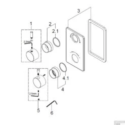BWS Afbouwdeel Cemal Douche Thermostaat 2Weg Mat Zwart -Duravit Verkoop bws afbouwdeel cemal douche thermostaat 2weg mat zwart detail