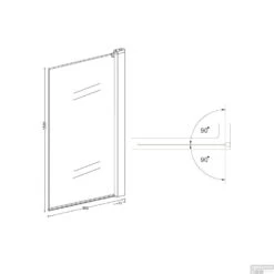 BWS Badwand 80x150cm 6mm NANO Veiligheidsglas Chroom -Duravit Verkoop bws badwand 80x150cm 6mm nano veiligheidsglas chroom tech