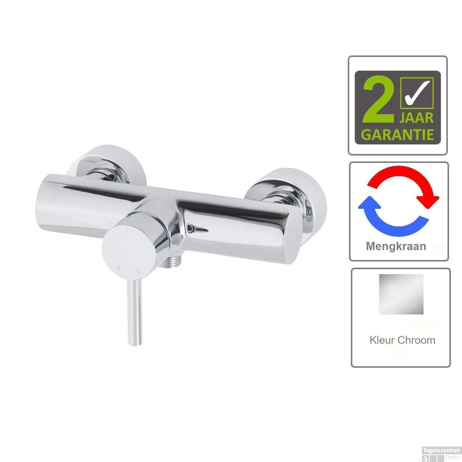 BWS Douchemengkraan Chepri Chroom 1 BWS Douchemengkraan Chepri Chroom