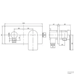 BWS Douchemengkraan Lima Inbouw Chroom -Duravit Verkoop bws douchemengkraan lima inbouw chroom tech