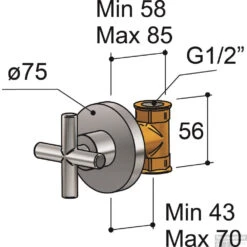 Thermostaat Omstel Hotbath Chap 2 Weg Kruisgreep Chroom