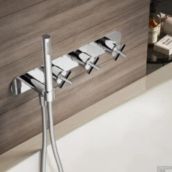 Thermostaat Badkraan Hotbath Chap Inbouw 2-stop Zonder Uitloop Chroom