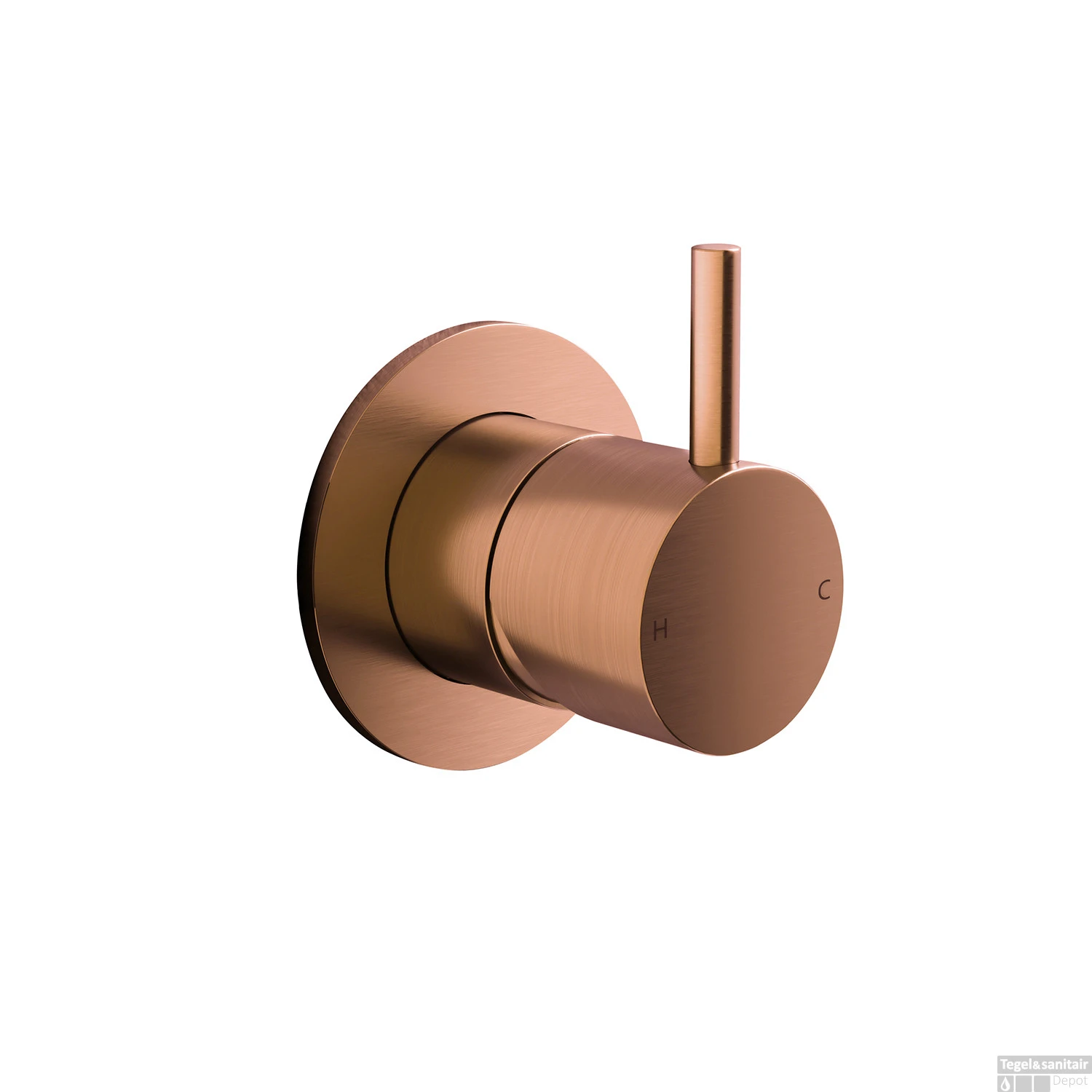 Inbouw Douchemengkraan Hotbath Cobber 1-hendel Geborsteld Koper