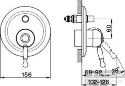 Cisal Arcana Royal Afdekset Inbouw Douchemengkraan Omsteller AY00210021 Chroom