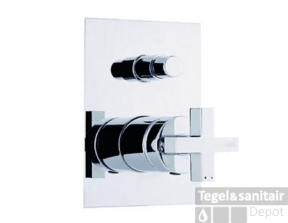 Cisal Barcelona Opbouwdeel Inbouw Mengkraan Met Omsteller BA00210021 2 Cisal Barcelona Opbouwdeel Inbouw Mengkraan Met Omsteller BA00210021 - Afbeelding 2