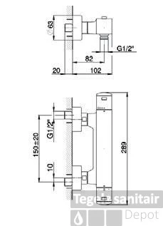 Cisal Roadster Douchekolom Thermostaat Mat Wit RRC780104Q