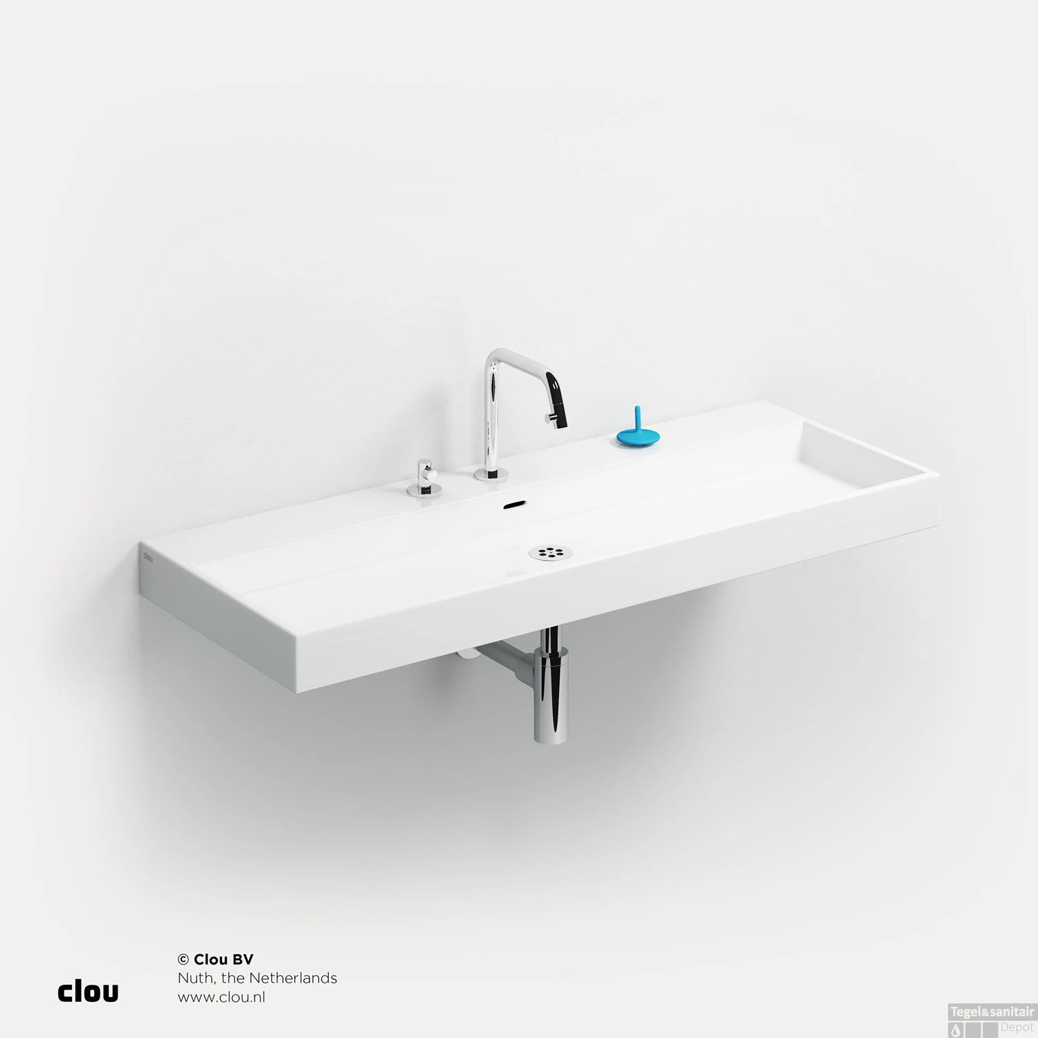 Wastafel Clou Wash Me 110x42x8 Cm Keramiek Wit 1 Wastafel Clou Wash Me 110x42x8 Cm Keramiek Wit