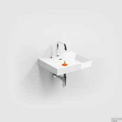 Clou New Wash Me Wastafel 50x42x8cm Met 3 Voorbewerkte Kraangaten Glanzend Wit Keramiek