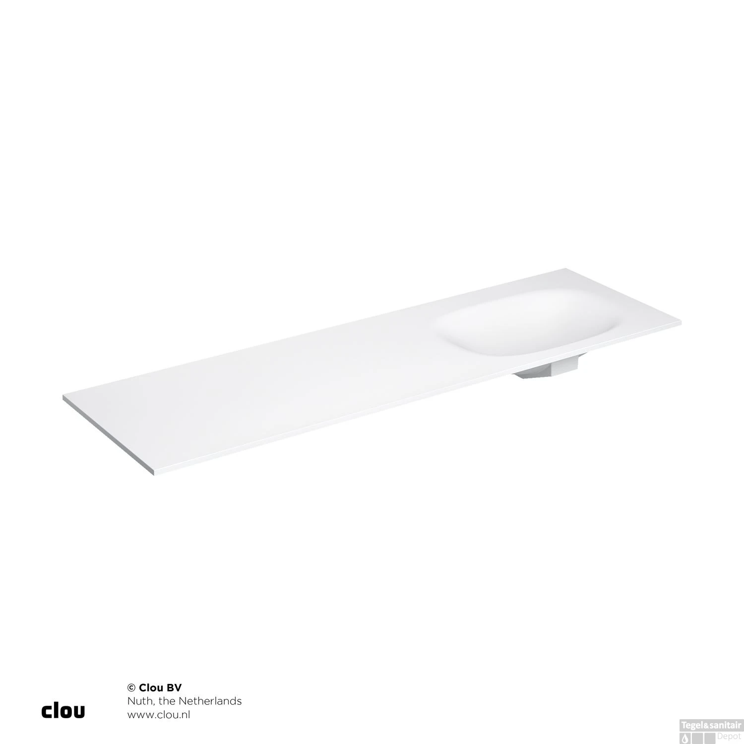 Clou Hammock Wastafelblad Enkele Waskom Rechts 160cm Compositie 17 Aluite Mat Wit 1 Clou Hammock Wastafelblad Enkele Waskom Rechts 160cm Compositie 17 Aluite Mat Wit