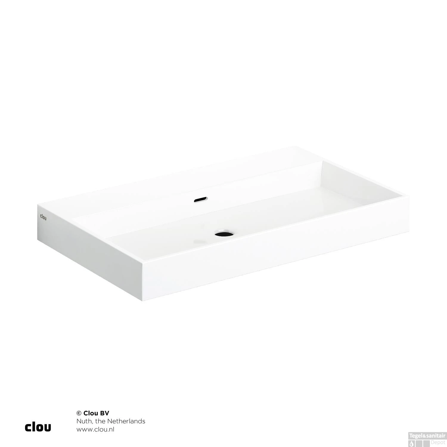 Wastafel Clou Wash Me 70x42x8 Cm Mineraal Marmer Wit 2 Wastafel Clou Wash Me 70x42x8 Cm Mineraal Marmer Wit - Afbeelding 2