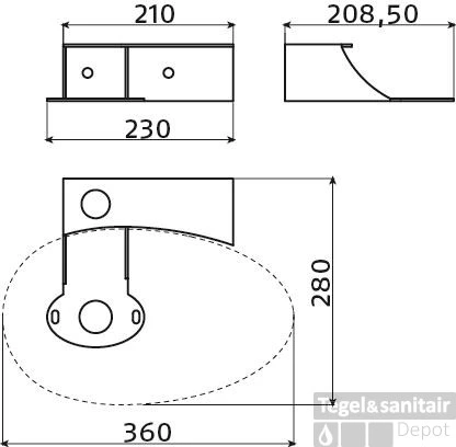Console Clou First T.b.v. Fonteinkom Met Kraangat RVS Gepolijst 3 Console Clou First T.b.v. Fonteinkom Met Kraangat RVS Gepolijst - Afbeelding 3
