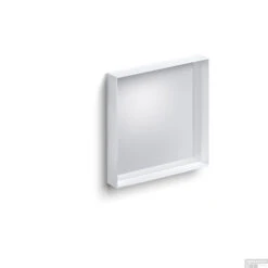 Clou Look At Me Spiegel Met Omlijsting Mat Wit En Inleg Planchet In Glas 50x8x50cm