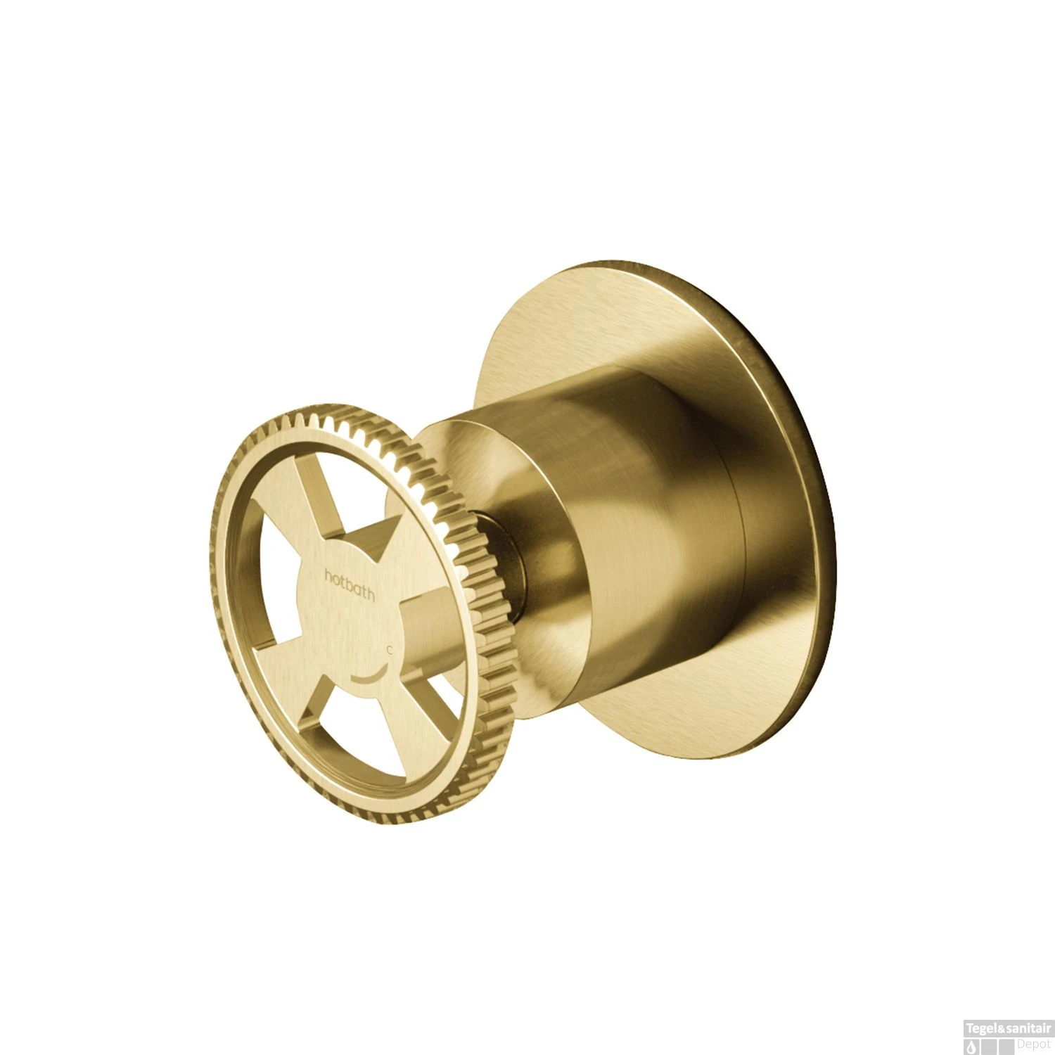 Inbouw Stopkraan Hotbath Cobber @Work Koud Geborsteld Messing PVD (excl. Inbouwdeel) 1 Inbouw Stopkraan Hotbath Cobber @Work Koud Geborsteld Messing PVD (excl. Inbouwdeel)