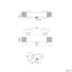 Douchekraan Brauer Gold Carving Opbouw Thermostatisch Geborsteld Goud -Duravit Verkoop douchekraan brauer gold carving opbouw thermostatisch geborsteld goud tec