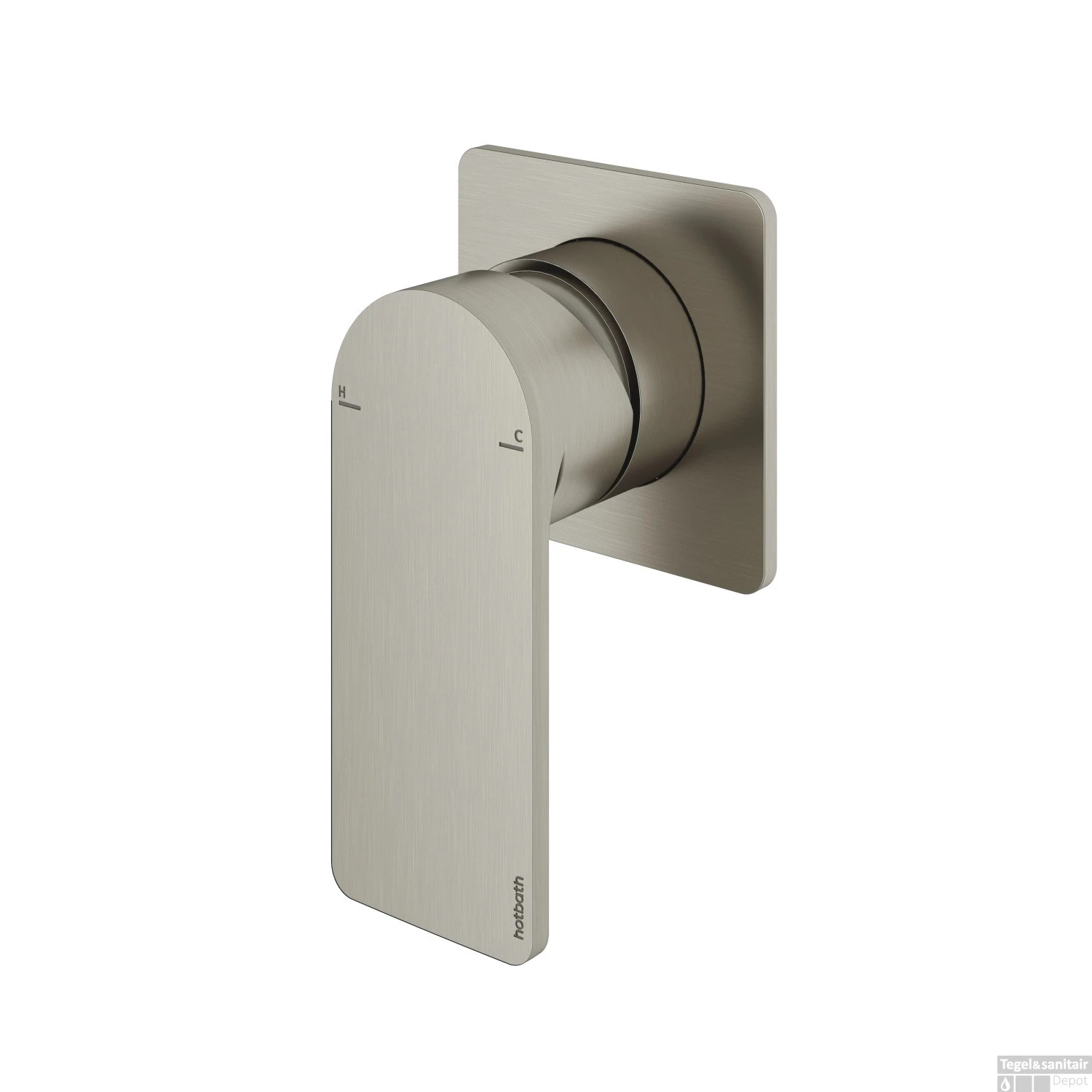 Douchekraan Inbouw Hotbath Gal Mengkraan Geborsteld Nikkel PVD (excl. Inbouwdeel)