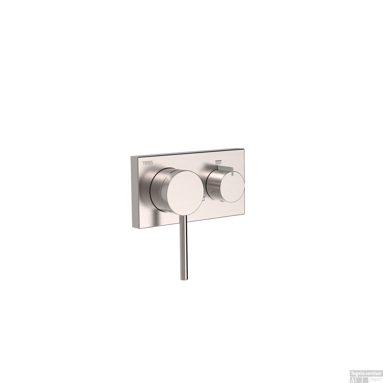 Douchekraan Tres 3V 3-Weg Mengkraan Staal 1 Douchekraan Tres 3V 3-Weg Mengkraan Staal