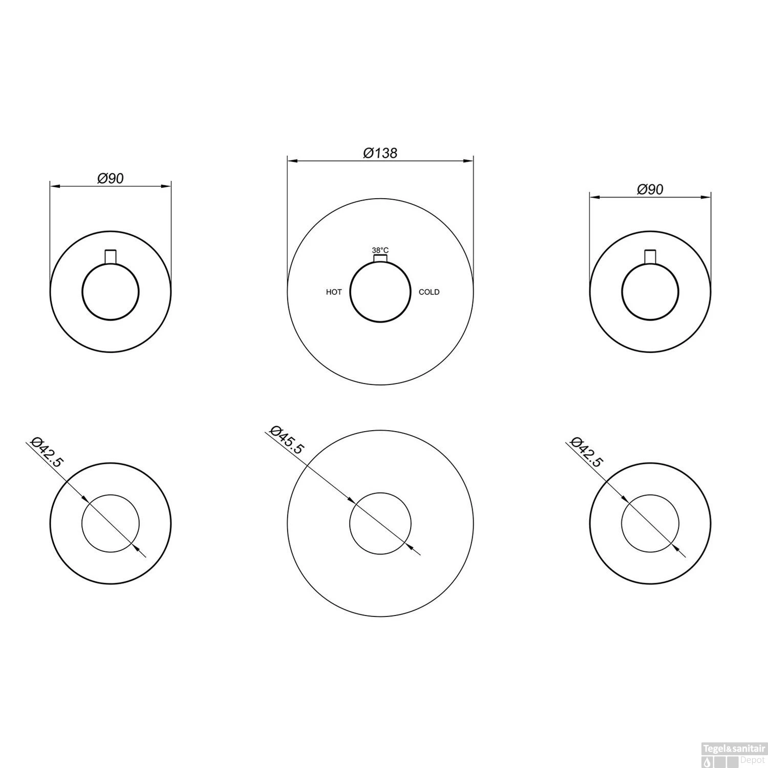 Douchekraanset Wiesbaden Dreams Inbouw Met 2 Stopkranen Meerdere Kleuren 5 Douchekraanset Wiesbaden Dreams Inbouw Met 2 Stopkranen Meerdere Kleuren - Afbeelding 5
