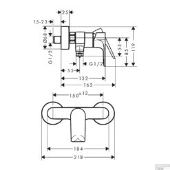 Douchemengkraan HansGrohe Rebris E Eengreeps Chroom 5 Douchemengkraan HansGrohe Rebris E Eengreeps Chroom -Duravit Verkoop douchemengkraan hansgrohe rebris e eengreeps chroom tech