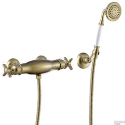 Douchemengkraan Tres Clasic Incl Handdouche Verouderd Messing Mat