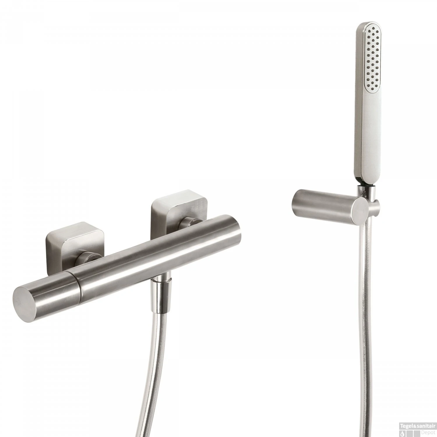 Douchemengkraan Tres Loft Colors Met Handdouche 29.2x8 Cm Rond RVS