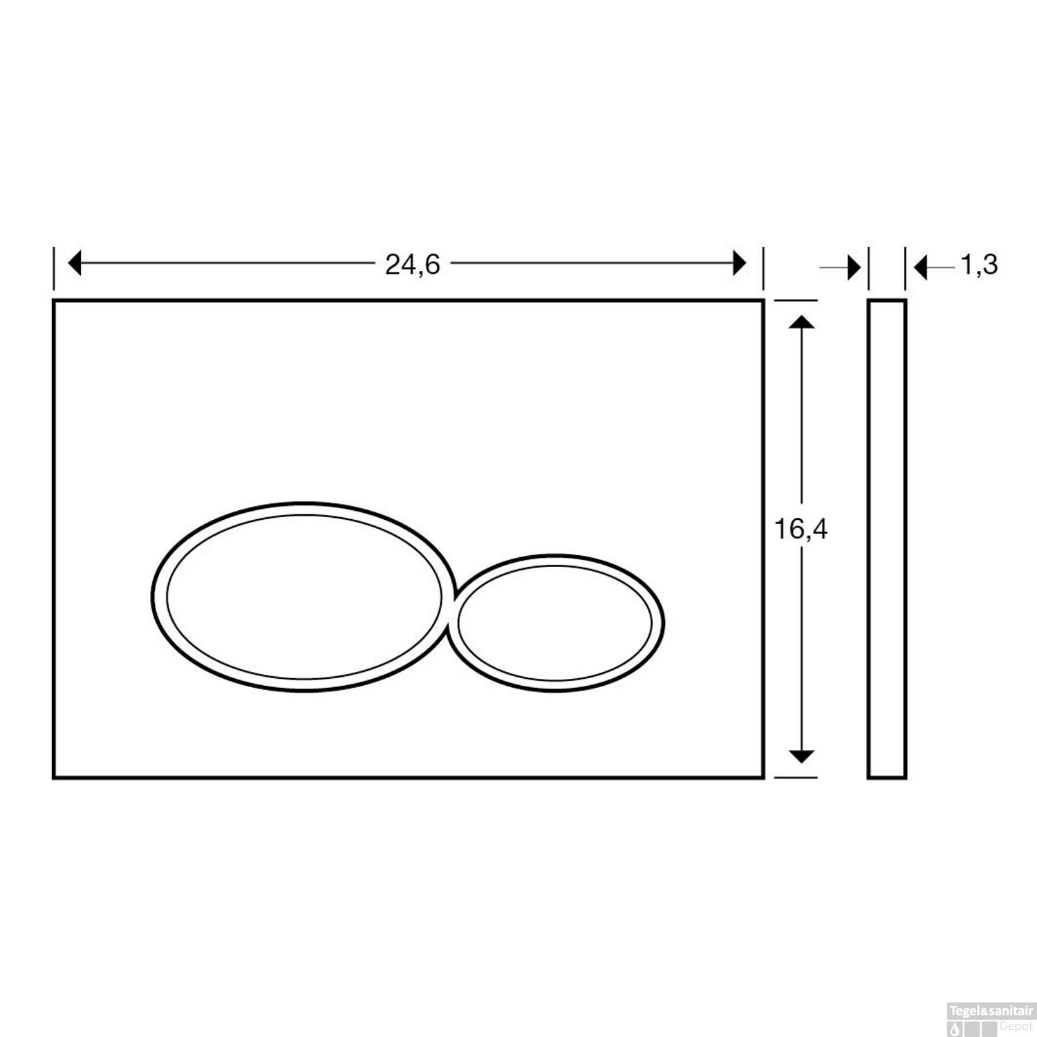 Geberit UP320 Toiletset Compleet | Inbouwreservoir | Wandcloset Basic Smart Wit | Met Drukplaat | SET01 3 Geberit UP320 Toiletset Compleet | Inbouwreservoir | Wandcloset Basic Smart Wit | Met Drukplaat | SET01 - Afbeelding 3