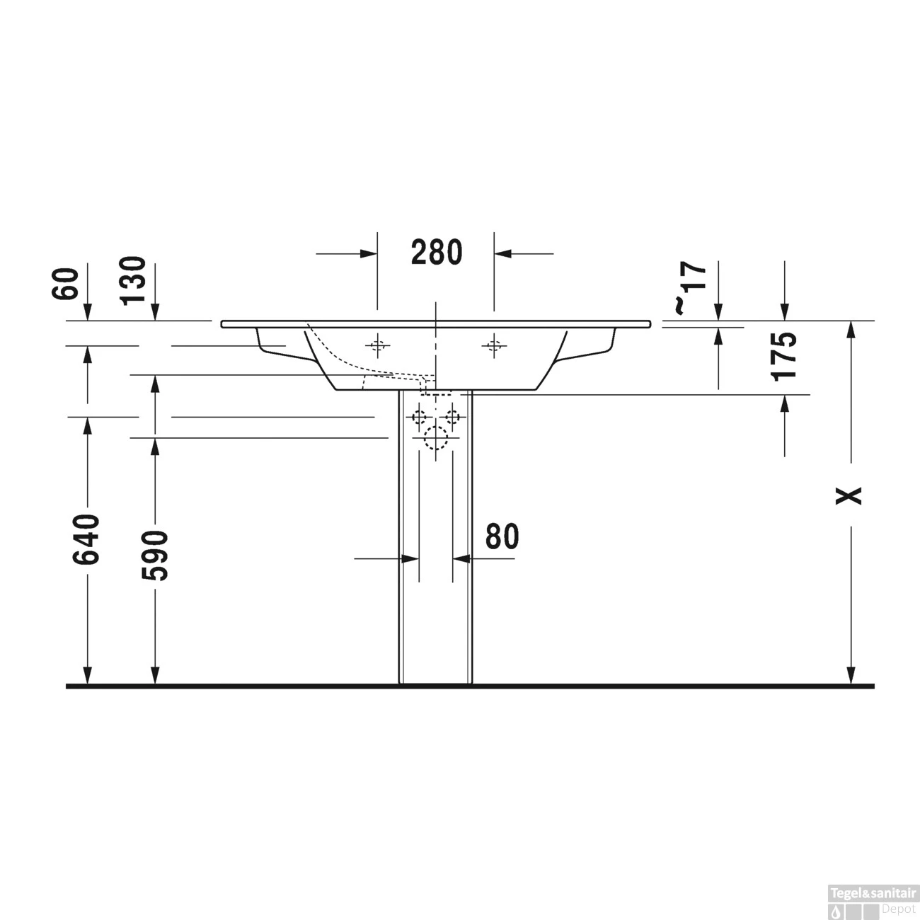 Duravit ME By Starck Meubelwastafel 103x49x17.5 Cm Keramiek Glanzend Wit 6 Duravit ME By Starck Meubelwastafel 103x49x17.5 Cm Keramiek Glanzend Wit - Afbeelding 6