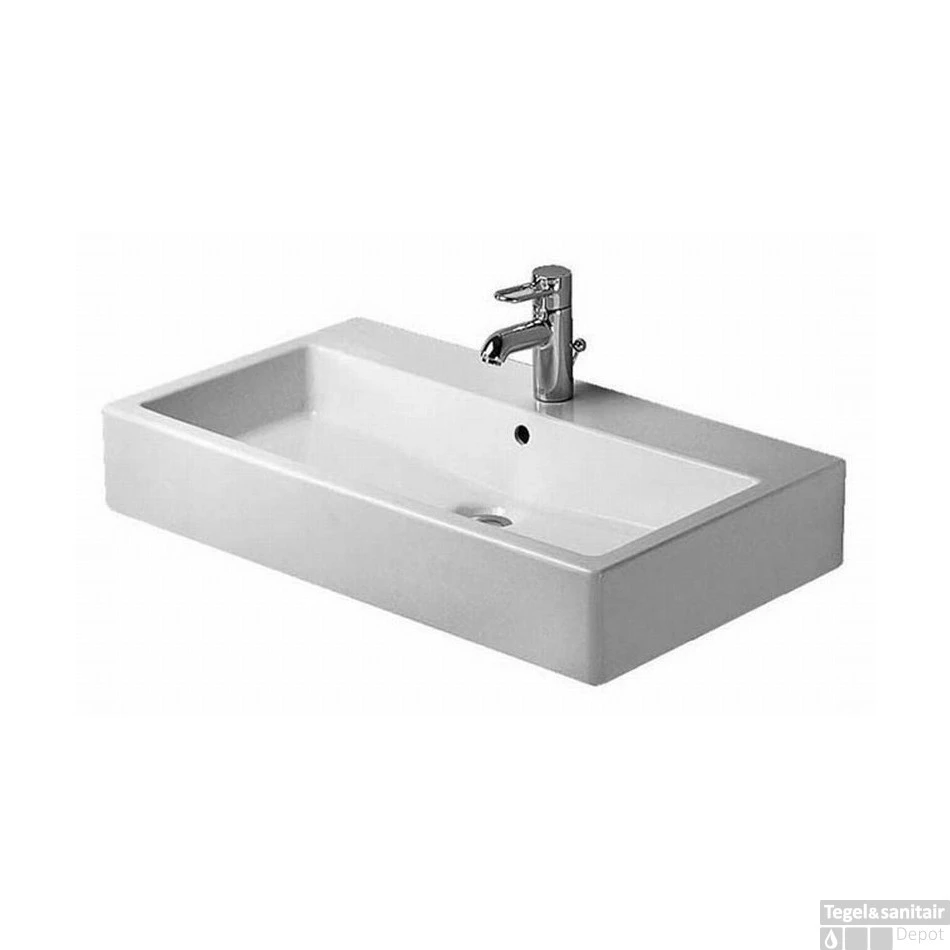 Duravit Vero Wastafel Met 1 Kraangat 80x47x17.5 Cm Keramiek Glanzend Wit