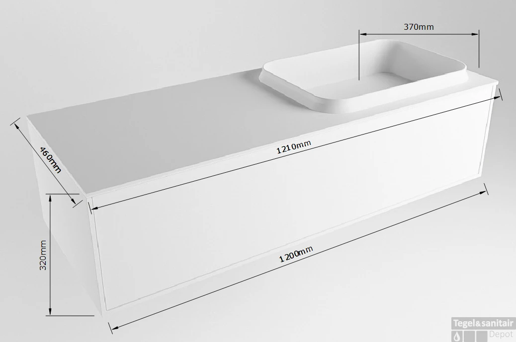 Badkamermeubelset Mondiaz Erin 120 Cm Met 1 Lade Met RIDGE Wastafel Rechts Urban Zonder Kraangaten Greeploos Mat Clay 7 Badkamermeubelset Mondiaz Erin 120 Cm Met 1 Lade Met RIDGE Wastafel Rechts Urban Zonder Kraangaten Greeploos Mat Clay - Afbeelding 7