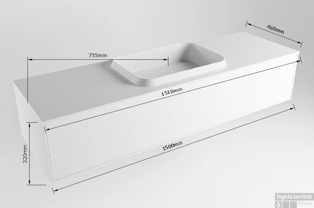 Badkamermeubelset Mondiaz Erin 150 Cm Met 1 Lade Met RIDGE Wastafel Midden Urban Zonder Kraangaten Greeploos Mat Dark Brown Grey 7 Badkamermeubelset Mondiaz Erin 150 Cm Met 1 Lade Met RIDGE Wastafel Midden Urban Zonder Kraangaten Greeploos Mat Dark Brown Grey - Afbeelding 7