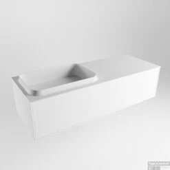 Badkamermeubelset Mondiaz Erin 120 Cm Met 1 Lade Met RIDGE Wastafel Links Talc Zonder Kraangaten Greeploos Mat Talc -Duravit Verkoop erin talc ridge talc google 1 0007