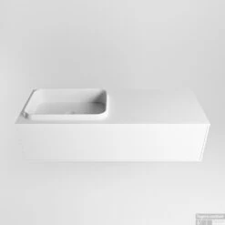 Badkamermeubelset Mondiaz Erin 120 Cm Met 1 Lade Met RIDGE Wastafel Links Talc Zonder Kraangaten Greeploos Mat Talc -Duravit Verkoop erin talc ridge talc google 3 0007