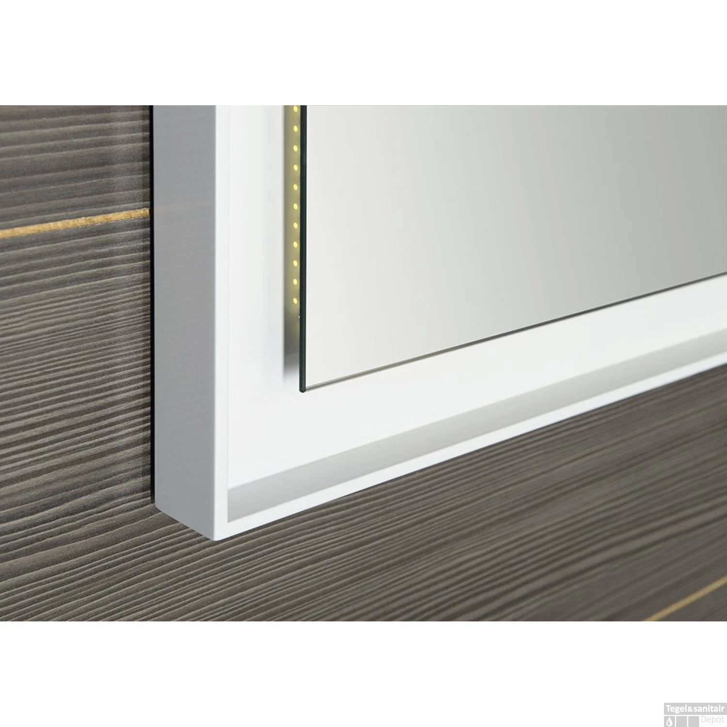 Badkamerspiegel Sapho Flut 60x80 Cm LED-Verlichting Omlijsting Wit 12 Badkamerspiegel Sapho Flut 60x80 Cm LED-Verlichting Omlijsting Wit - Afbeelding 12