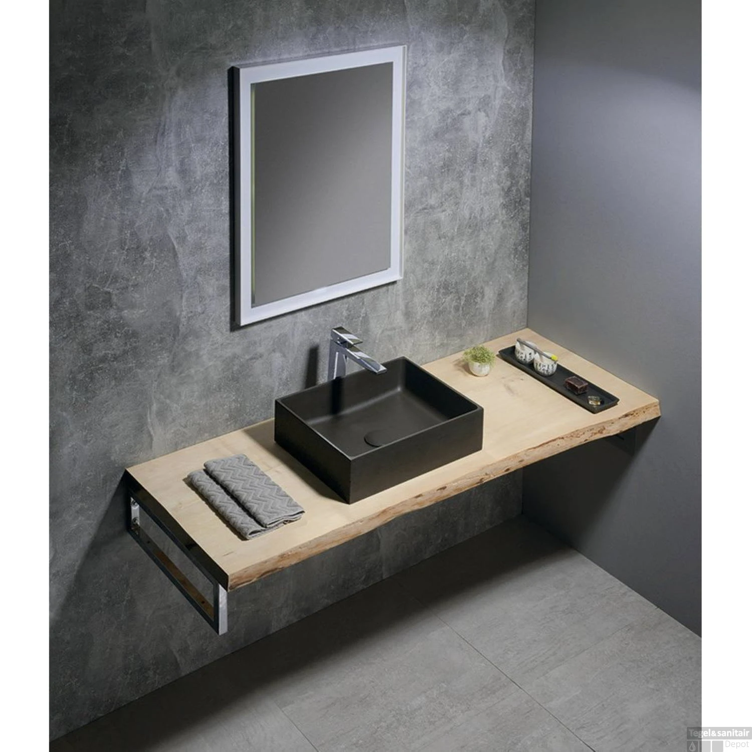 Badkamerspiegel Sapho Flut 60x80 Cm LED-Verlichting Omlijsting Wit 3 Badkamerspiegel Sapho Flut 60x80 Cm LED-Verlichting Omlijsting Wit - Afbeelding 3