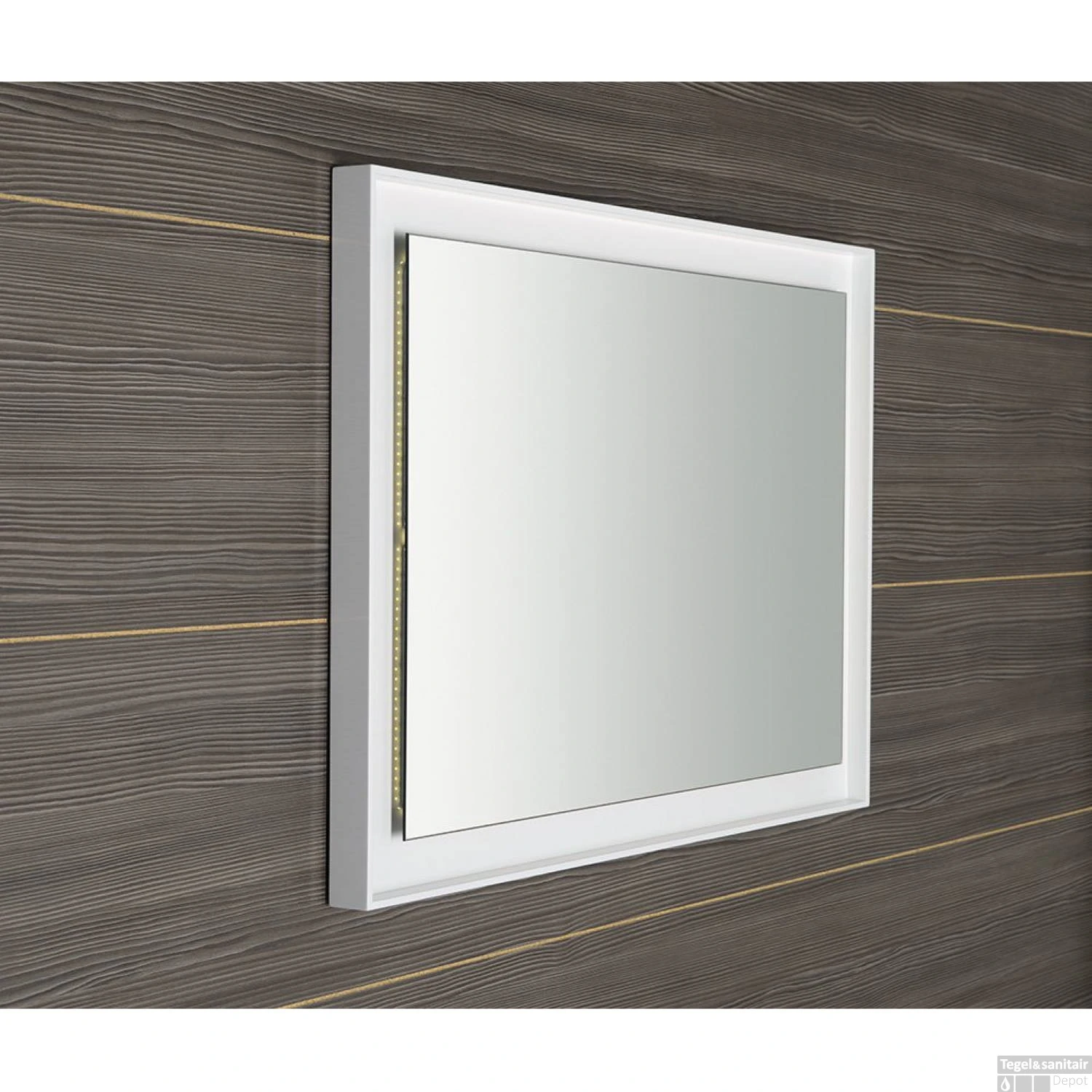 Badkamerspiegel Sapho Flut 60x80 Cm LED-Verlichting Omlijsting Wit 5 Badkamerspiegel Sapho Flut 60x80 Cm LED-Verlichting Omlijsting Wit - Afbeelding 5