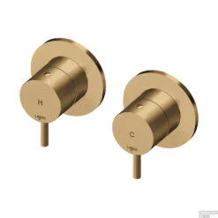 Inbouw Stopkraan Lagoo Garda Hendel Rond 7 Cm Messing Geborsteld Goud (Warm)