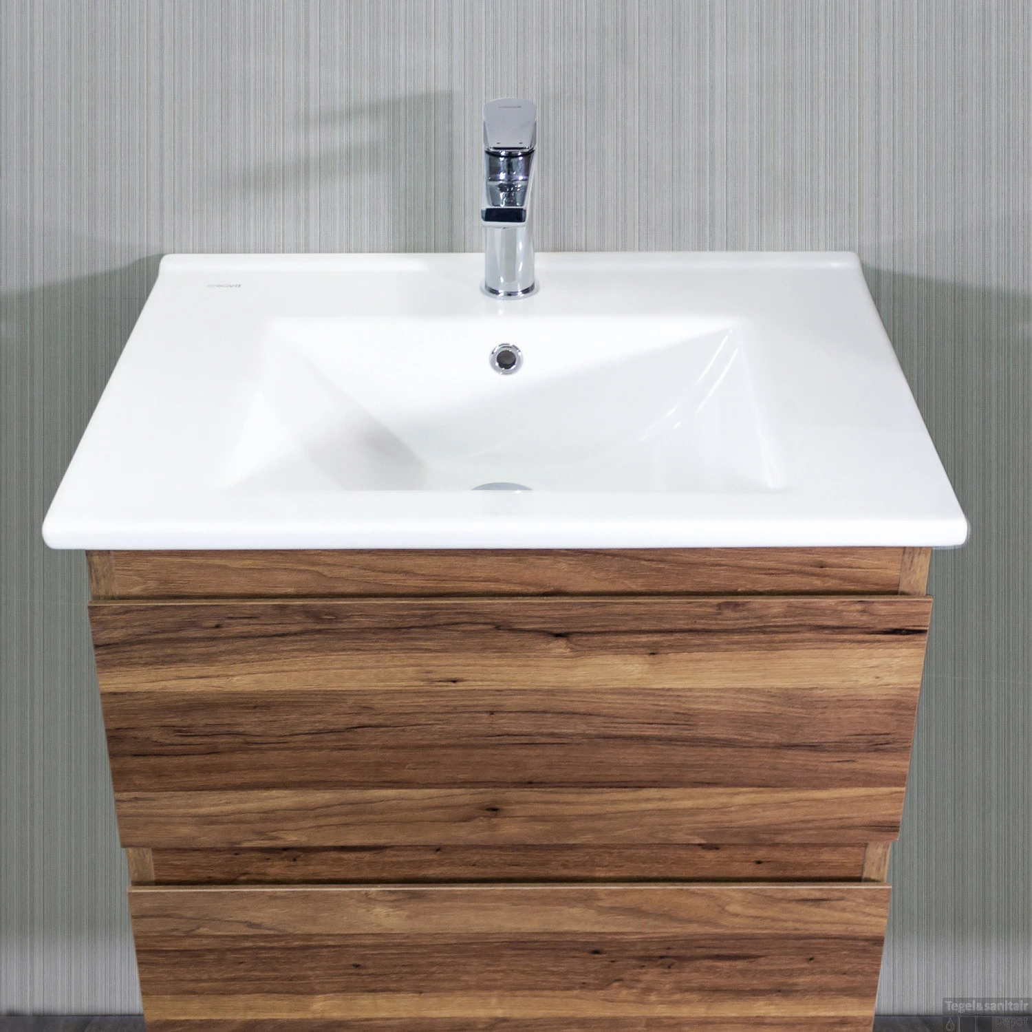 Badkamermeubelset Boss & Wessing Sally 100 Cm Twee Soft-Close Lades Eiken 3 Badkamermeubelset Boss & Wessing Sally 100 Cm Twee Soft-Close Lades Eiken - Afbeelding 3