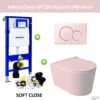 Geberit UP320 Toiletset Wandcloset Salenzi Civita Mat Roze Met Sigma 01 Drukplaat