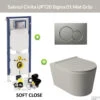 Geberit UP720 Toiletset Wandcloset Salenzi Civita Mat Grijs Met Sigma 01 Drukplaat