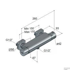 Tegeldepot Woonwinkel -Duravit Verkoop gl008cr douchekraan hotbath gal opbouw thermostaatkraan chroom tech