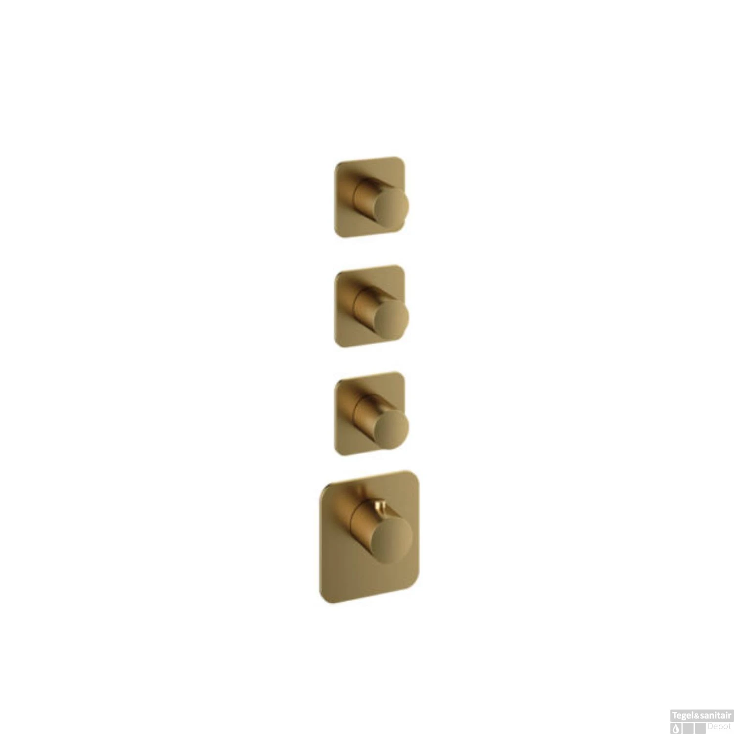 Thermostaat Hotbath Gal High Flow Met 3 Stopkranen Geborsteld Messing PVD