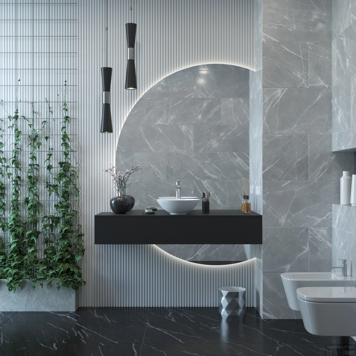 Badkamermeubelset Gliss Design Calypso 120 Cm Mat Zwart 1 Badkamermeubelset Gliss Design Calypso 120 Cm Mat Zwart