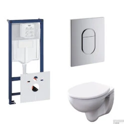Grohe Rapid SL Toiletset Set03 Geberit Econ II Met Grohe Arena Of Skate Drukplaat -Duravit Verkoop grohe rapid sl toiletset set03 geberit econ ii met grohe arena of skate drukplaat shop