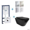 Grohe Rapid SL Toiletset Set10 Wiesbaden Stereo Rimless Mat Zwart Met Grohe Arena Of Skate Drukplaat