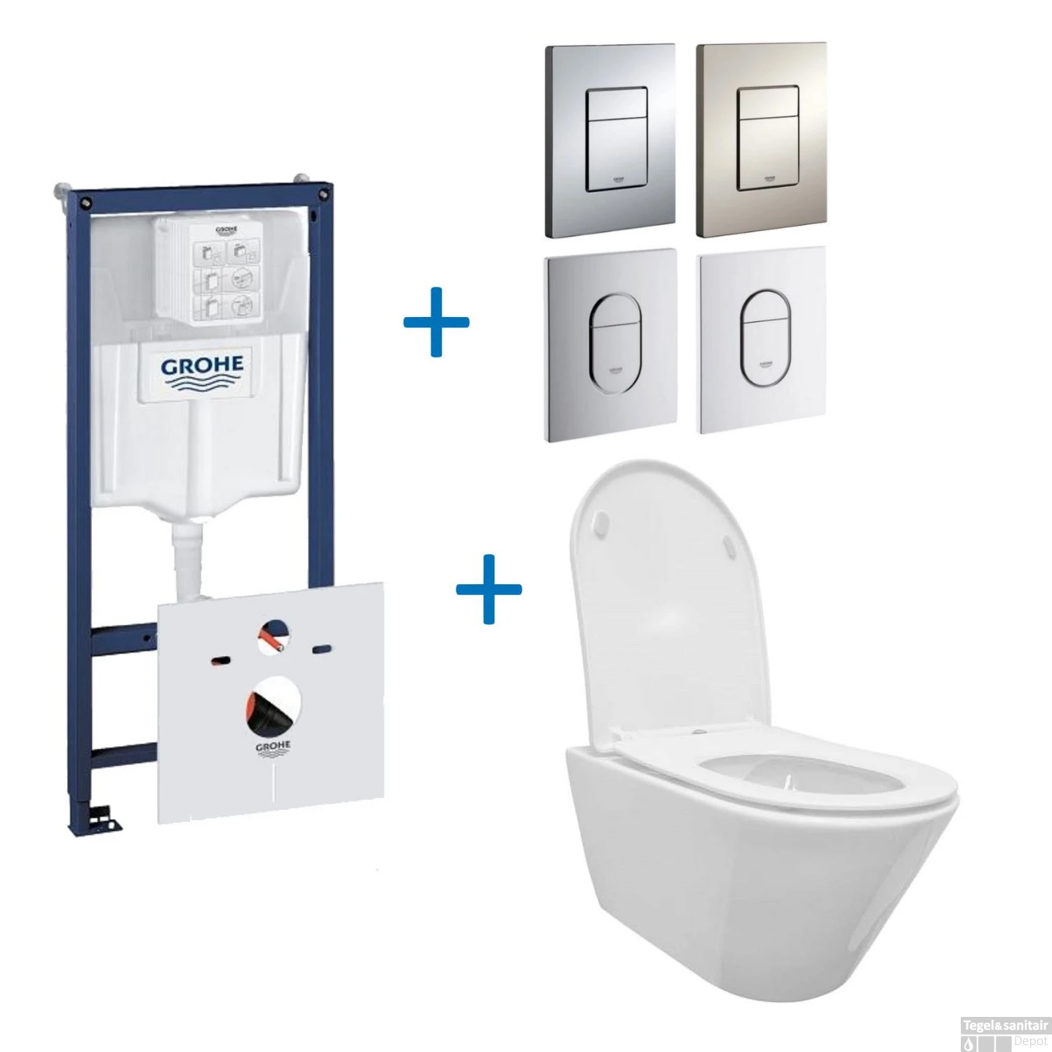Grohe Rapid SL Toiletset Set10 Wiesbaden Stereo Rimless Met Grohe Arena Of Skate Drukplaat