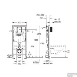Grohe Rapid SL Toiletset Set10 Wiesbaden Stereo Rimless Met Grohe Arena Of Skate Drukplaat -Duravit Verkoop grohe rapid sl toiletset set24 wiesbaden vesta rimless 52 cm met grohe arena of skate drukplaat tech